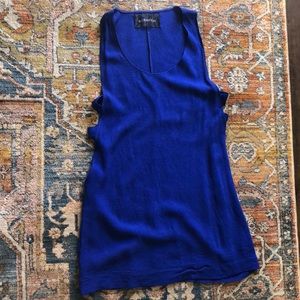 Reformation Blue Side Slit Dress